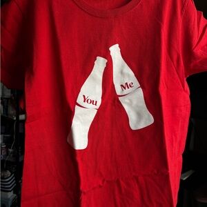 Red Graphic T-Shirt with Bottle Design